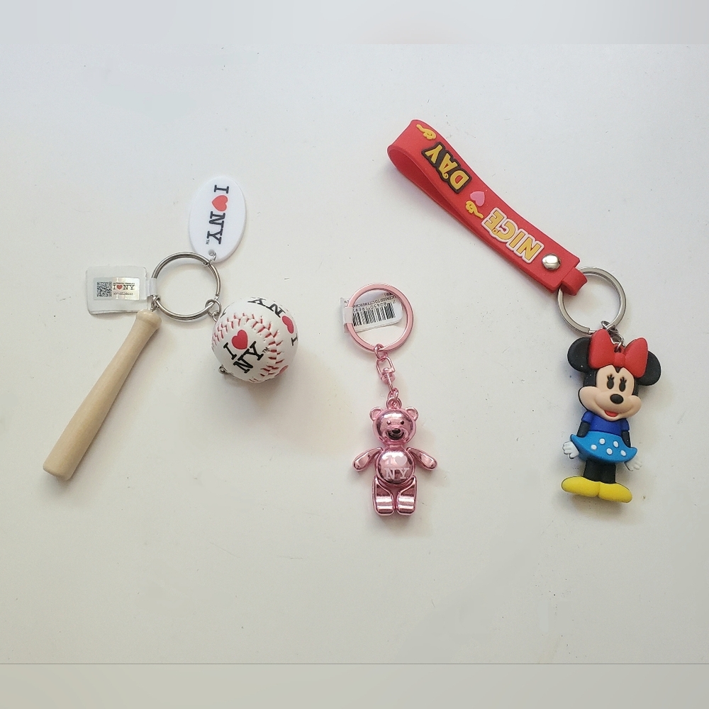 (SALE)Set of 3 Keyrings Brand New